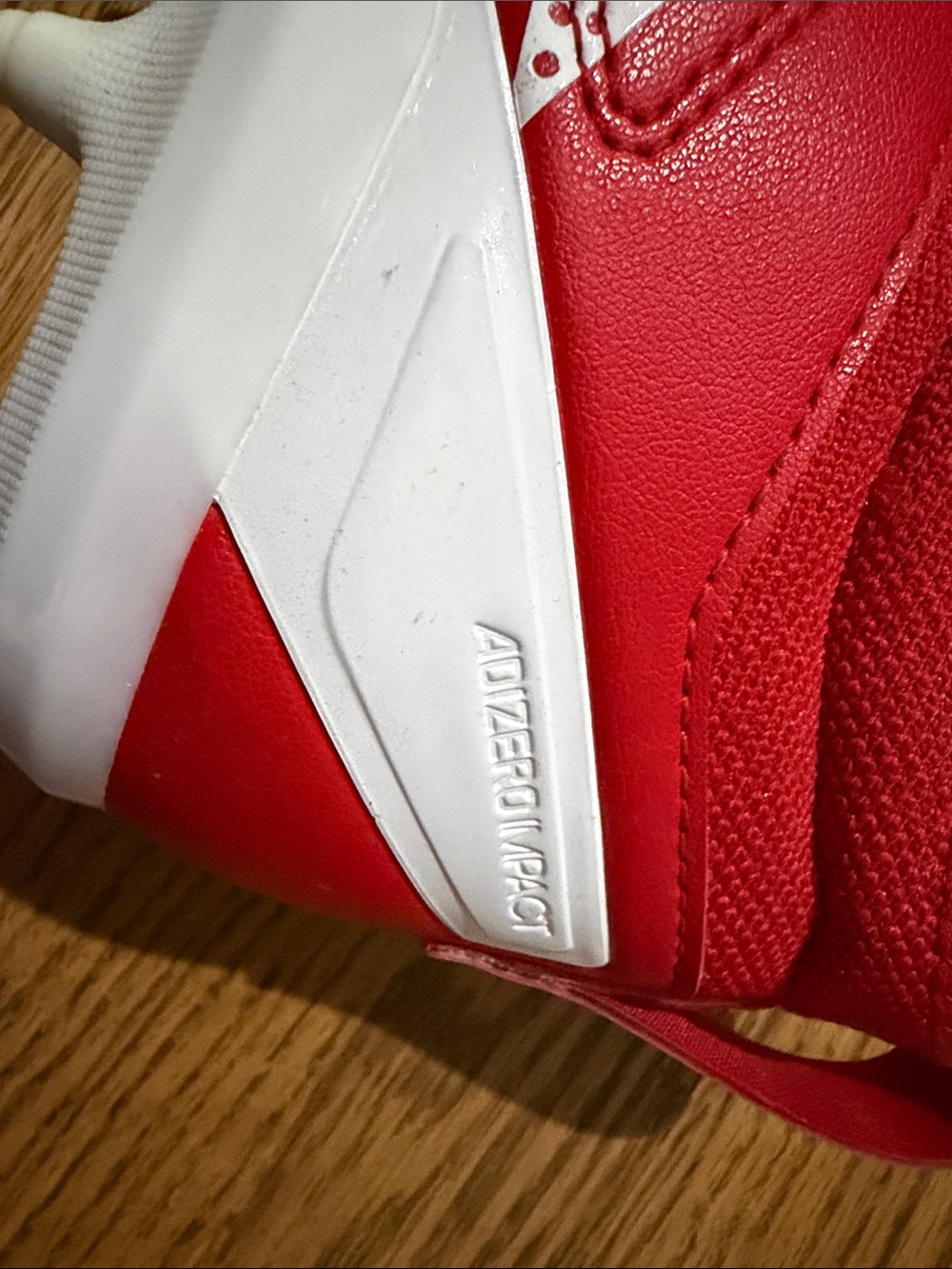 Adidas AdiZero Patrick Mahomes Kids Red and White Football Cleats - Picture 5 of 12